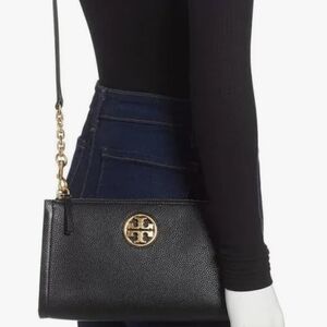 Tory Burch Carson Top Zip Leather Crossbody Bag